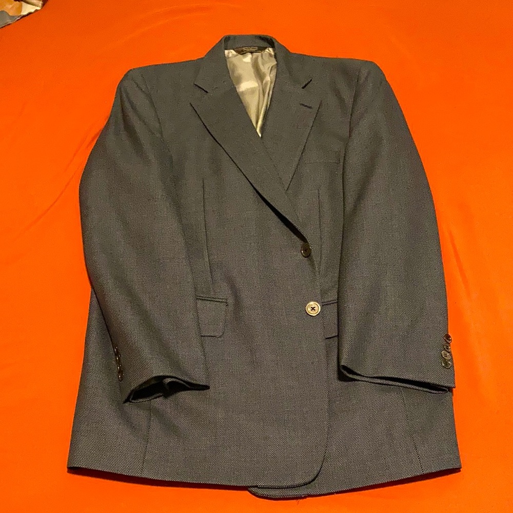 Paul Stuart- 46 R: Gray Winter Weight Sport Coat